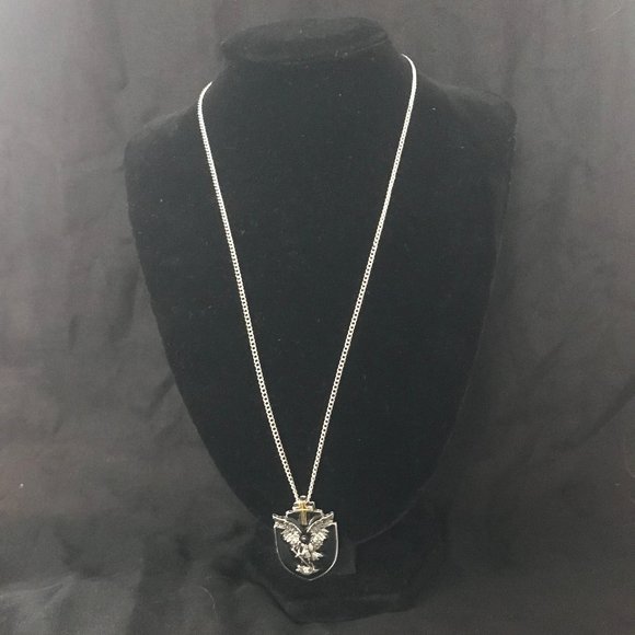 Necklace, Christian, Warrior Angel, Cross, Religious, Faith, Shield, Unisex - Picture 5 of 5